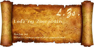 Leány Zseraldin névjegykártya
